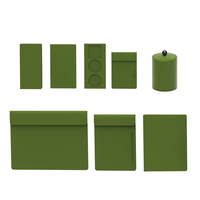 Ensemble de papeterie de luxe en cuir vert pour bureau exécutif du gouvernement d'Arabie Saoudite, 8 pièces, accessoire de bureau de luxe, organisateur de bureau