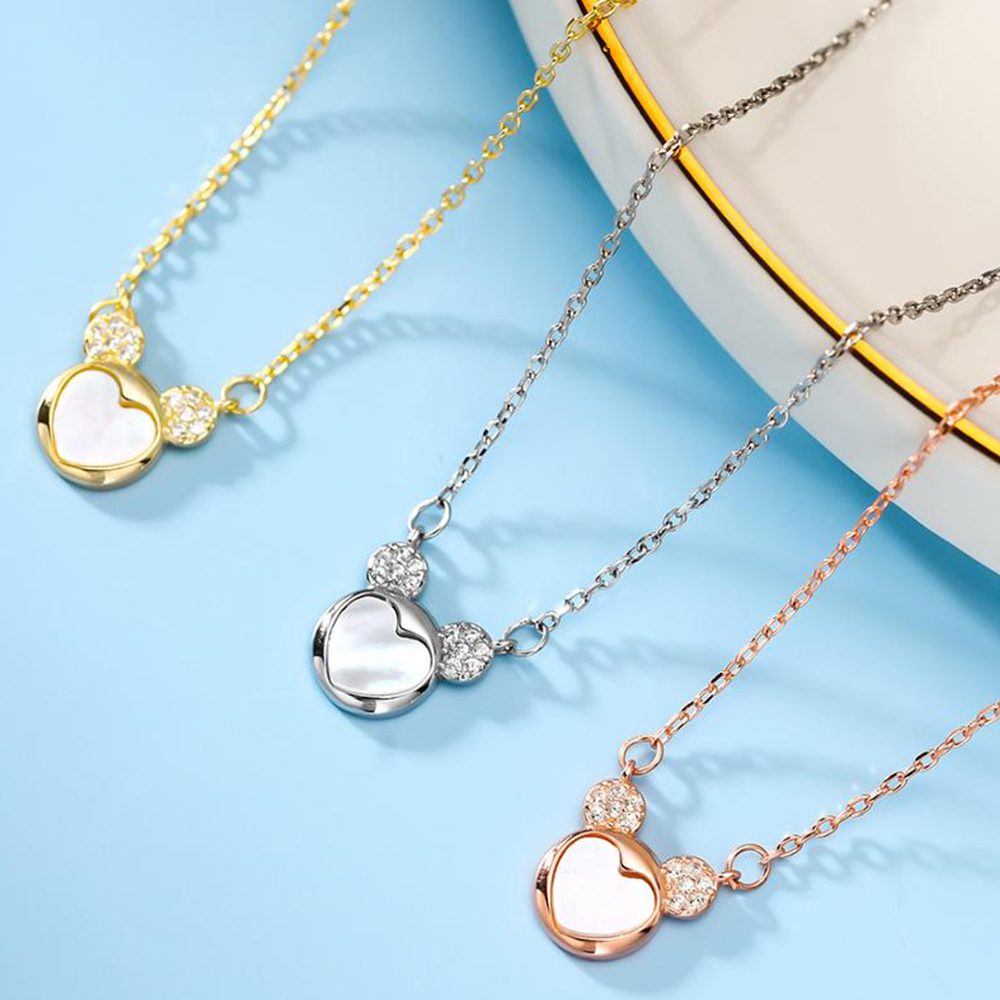 Perline di Cartone Animato in Argento Sterling 925 per Compleanno di Halloween Regalo di Gioielli di Natale per Ragazze Mouse Charms per Bracciali con Ciondoli da Donna