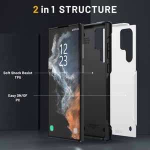 Custodia morbida per PC in TPU per <span class=keywords><strong>Samsung</strong></span> <span class=keywords><strong>Galaxy</strong></span> <span class=keywords><strong>S22</strong></span> Ultra 5G Cover antiurto per <span class=keywords><strong>cellulare</strong></span> con angoli rinforzati a doppio strato - Product Image 4