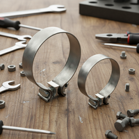 Colliers de serrage pour tuyaux de haute qualité, colliers de serrage en O pour échappement, colliers de serrage en V en acier inoxydable, colliers de serrage en O simples pour échappement, colliers de serrage en V pour tuyaux