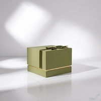 Boîte d'emballage personnalisée pour bijoux et montres, boîte cadeau rigide en papier à deux pièces avec ruban et insert en velours