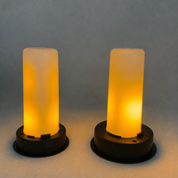 Lampe solaire à LED effet flamme, lumière ambrée vacillante, alimentée par l'énergie solaire, deux tailles, interrupteur marche/arrêt, pour pelouse, allée, patio, extérieur