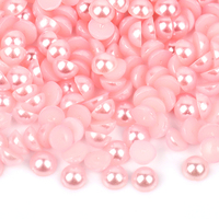 VC vente en gros AB couleurs plastique ABS dos plat perle demi-rond diamants en vrac bricolage accessoires de cheveux strass en vrac demi-perles