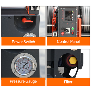 AMJET 150BAR32GPM Buse rotative de <span class=keywords><strong>jet</strong></span> d'égout de Chine Jetter de vidange Machine à <span class=keywords><strong>jet</strong></span> d'eau de vidange de tuyau de vidange de moteur à essence Nettoyage de vidange - Product Image 4