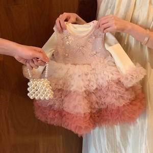 Child Star Circle Girls Princess Dress Vest O-Neck Full Sleeve Birthday Party Wear 2026 Winter Pink Ruffle Dress - Product Image 2