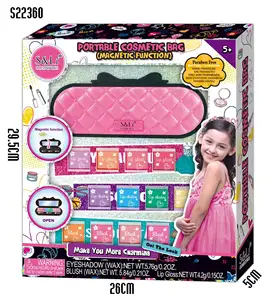 Crianças brincam de princesa casinha cosméticos batom blush maquiagem caixa de presente conjunto de brinquedos para esmalte de unhas