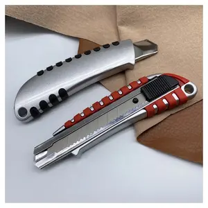 Higher quality aluminum alloy handle auto-lock 18mm blade heavy duty utility knife box cutter