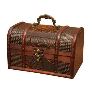 2408 guxiang Vintage boîte en bois anti-poussière film et télévision accessoires de tir artisanat décoration bijoux - Product Image 1