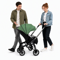 Poussette bébé 3 en 1 compacte en alliage d'aluminium, logo personnalisé OEM ODM, vente en gros, pour usage intérieur et extérieur