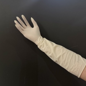 Gants en latex jetables de 43 cm, gants chirurgicaux stériles en latex médical, gants en latex pour examen gynécologique - Product Image 4