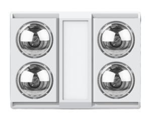 Ventilatore da Soffitto con Luce e Riscaldamento a Infrarossi per Bagno Proyum / Riscaldatore HFL a 4 Lampade Approvato SAA - Product Image 1