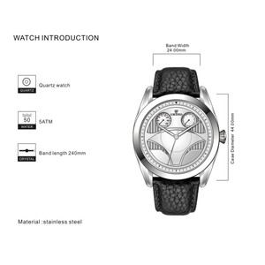 De lujo de 2 ojos anillo interior impermeable de la marca OEM manos logotipo personalizado <span class=keywords><strong>reloj</strong></span> de los hombres - Product Image 6