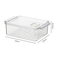 Lot de boîtes de rangement modernes et personnalisables pour réfrigérateur, design détachable, en plastique transparent pour fruits frais