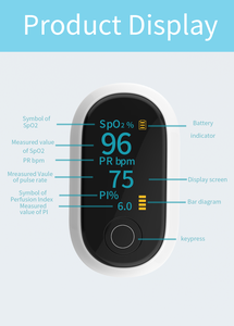 Yonker Home Oxymètre de pouls numérique Affichage OLED haute visibilité <span class=keywords><strong>Test</strong></span> d'apnée du <span class=keywords><strong>sommeil</strong></span> électrique du bout des doigts Certifié CE Classe II - Product Image 4