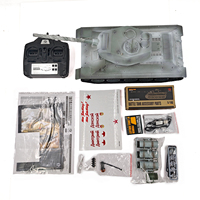 COOLBANK Char d'assaut T-34/85 RC personnalisé camouflage neige 3909-1 PRO Modèle de combat soviétique avec tir de billes, fumée et son 2.4Ghz Édition de collection