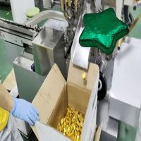 Machine d'emballage pliante à haute vitesse entièrement automatique pour chocolats en forme d'étoile à cinq branches en feuille métallique, sur mesure
