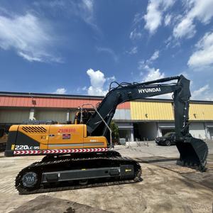 Pelle hydraulique sur chenilles Hyundai 225LC d'occasion (engrenage de la pompe de la boîte de vitesses du moteur)-20t Poids en ordre de marche Bonne condition pour la construction - Product Image 6