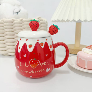 <span class=keywords><strong>Taza</strong></span> de Cerámica Pintada a Mano con Logotipo Personalizado, <span class=keywords><strong>Diseño</strong></span> de Fruta y Flores, 460 ml, <span class=keywords><strong>Taza</strong></span> de Café <span class=keywords><strong>Navideña</strong></span> para el Hogar u Oficina - Product Image 4