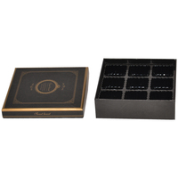 Boîte à Chocolats et Sushi de Luxe Personnalisée en Gros avec Couvercle Rigide Noir et Impression de Logo Doré à Chaud pour Mariages et Confiseries