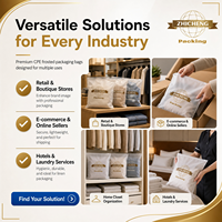 Sac à fermeture éclair en CPE givré recyclé certifié GRS avec logo personnalisé pour l'emballage de vêtements, chaussettes et chaussures - Vente en gros durable OEM