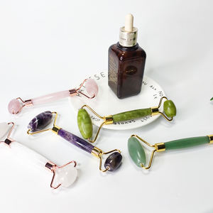 100% De Quartz Rose naturel Visage Masseur Jade Rouleau Barre de Beauté Guasha Ensemble - Product Image 5