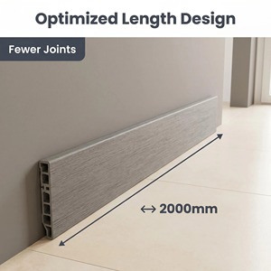 Plinthe murale décorative en PVC de 2000 mm en matériau vierge écologique pour intérieur - Product Image 4