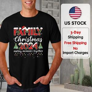 Người Đàn Ông Và Phụ Nữ Của Gia Đình Giáng Sinh T-Shirts Phù Hợp Với Kỳ Nghỉ Tees Ngắn Tay Áo Món Quà Xmas - Product Image 1