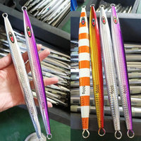Leurre de pêche Raptor Lead à coulée rapide et lumineux, ultra-lancé, long et mince, pour la pêche en mer ciblant le marlin, le bar et le thon