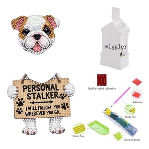 Pintura <span class=keywords><strong>de</strong></span> Diamantes DIY, Decoración Acrílica con Cabeza <span class=keywords><strong>de</strong></span> Perro que Sacude la Cabeza, <span class=keywords><strong>Pug</strong></span> - Product Image 5
