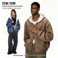 Sweat-shirt à capuche court pour homme, style streetwear américain, color block, avec double fermeture éclair, pour l'automne, personnalisable par broderie, fabrication OEM