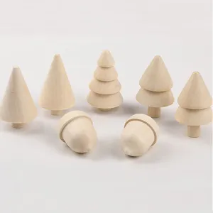 Montessori-Regenbogen-Spielzeug hölzerne Pferdepuppe Zeichnungs-Spielzeug Tischdekoration hölzerner Weihnachtsbaum hölzerner Waldbaum für Kinder