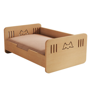 Cama para Gatos Moderna de <span class=keywords><strong>Madera</strong></span> Maciza Ecológica, Fácil de Limpiar, Desmontable, Lavable, con Separación del Piso y Protección contra la Humedad - Product Image 1