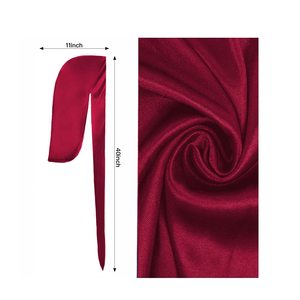 Ingrosso Custom raso <span class=keywords><strong>di</strong></span> seta durag traspirante stile Hip Hop per adulti copricapo con coda lunga per scene all'aperto - Product Image 2