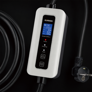 Nouvelle borne de recharge portable 10A réglable pour VE, type 2, prise EU Schuko, écran numérique, pour maison, garage, urgence - Product Image 2