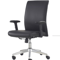 Chaise de bureau en cuir avec roulettes en nylon 864-1c 50 mm, mobilier de bureau BOKE, mobilier commercial moderne, chaise de direction pivotante