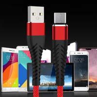 Câble de charge USB 3-en-1 en nylon GIFTEK, charge rapide 2A, certifié RoHS, conducteur en cuivre étamé pour scanner de codes-barres et imprimante iOS
