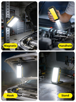 Lampe de travail LED rechargeable 3000LM, magnétique, COB, lampe d'inspection, charge USB, portable, IP44, 6000K, lumière du jour, réparation automobile, atelier