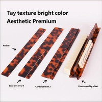 Support de rangement pliable et portable pour tuiles de mahjong en acrylique, de qualité professionnelle supérieure, durable, au design moderne ondulé, avec bâton de déplacement intégré