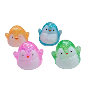 High Quality TPR Glitter Maltose Penguin Pressure Release Promotional Gift Decompression <b>Squeeze</b> Toys for Kids and Adults - Product Image 1