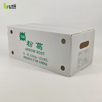 Emballage respirant et robuste de qualité alimentaire pour carton ondulé, imprimé UV, tailles personnalisées pour racine de Kudzu et légumes frais