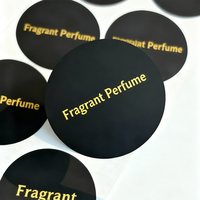 Étiquettes autocollantes personnalisées avec logo imprimé, autocollants en PVC, estampage à chaud dorée, autocollant imperméable pour l'étiquetage des emballages de parfum