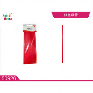 Paquete Ecológico de 25 Pajitas de Papel Rojas de 20 cm, Proveedor Mayorista para Fiestas y Eventos, Peiyong - Product Image 1