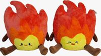 Adorable peluche dégradée, douce et moelleuse, en forme de flamme, yeux ronds, poupées en peluche en forme de flamme de feu