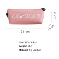 Estuche para Lápices LOVE WHAT YOU DO en Oferta, Estuche de Cuero PU Impermeable, Bolsa con Cierre a Prueba de Salpicaduras, Regalo para Oficina y Escuela