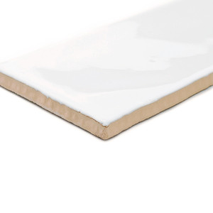 Piastrella in Ceramica Bianca Naturale Lucida 7,5x30 per Pareti e Pavimenti Interni - Product Image 2