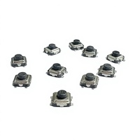 Interruttore Tattile Elettronico 3x3mm in Ottone/Acciaio Inox, Pulsante a 4 Pin SMD 3*3*1.5mm con Testa in Plastica Personalizzabile