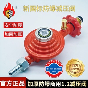 Vanne de réduction de pression GPL 220 mm 87 mm avec manomètre pour bouteille de gaz, norme nationale, action directe, passage direct - Product Image 5