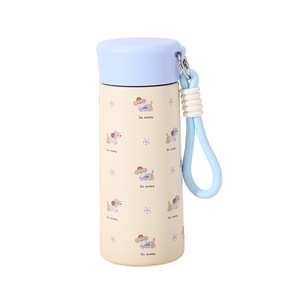 316 Stainless Steel Thermos Mug Mini Portable Travel Vacuum Flask With Carry Strap - Product Image 1