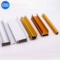 Extrusion d'aluminium à profil mince de la meilleure qualité de l'usine de Foshan pour les applications de portes et fenêtres, série 6000, gris noir, poudre, découpe CNC