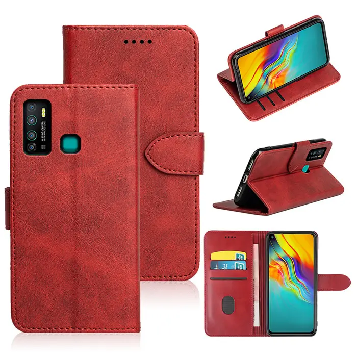suitable for Infinix Hot 9 book leather stand wallet cell phone flip cover case